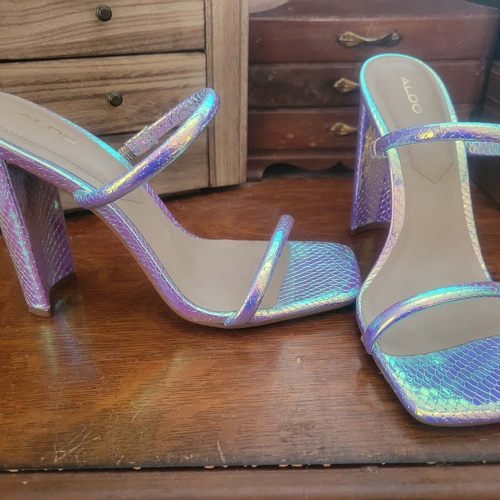 Aldo Iridescent Strappy Heels